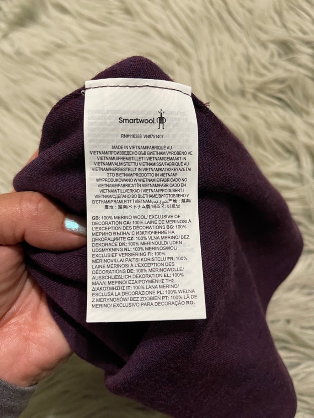 Smartwool Purple, Pink‎ & Gold Knit Cuffed Beanie - Picture 4 of 4